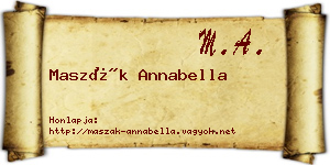 Maszák Annabella névjegykártya